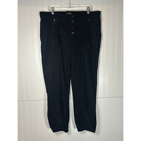 Like an Angel Women Black Cargo /jogger Pants, size 3X 98% cotton goth emo - Picture 1 of 8